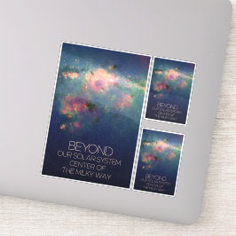 De ruimte, het sterrenstelsel, het centrum van de  sticker