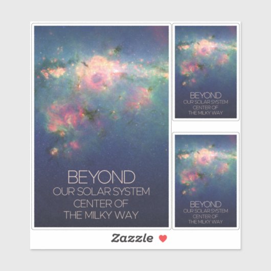 De ruimte, het sterrenstelsel, het centrum van de  sticker (Vel)