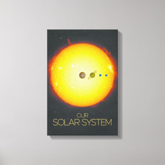 De ruimte, het zonnestelsel, de zon en de planeten canvas afdruk (Voorkant)