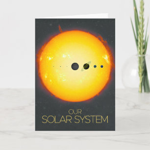 De ruimte, het zonnestelsel, de zon en de planeten kaart