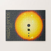 De ruimte, het zonnestelsel, de zon en de planeten legpuzzel (Horizontaal)