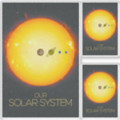 De ruimte, het zonnestelsel, de zon en de planeten sticker (Voorkant)