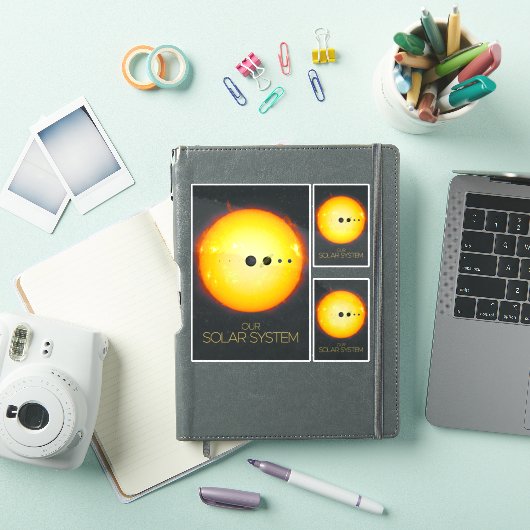 De ruimte, het zonnestelsel, de zon en de planeten sticker (iPad Cover)
