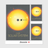 De ruimte, het zonnestelsel, de zon en de planeten sticker (Vel)