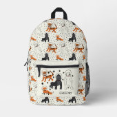 De ruimte is gevarieerde dierlijke astronauten bedrukte rugzak (Voorkant)