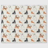 De ruimte is gevarieerde dierlijke astronauten cadeaupapier (Vlak)