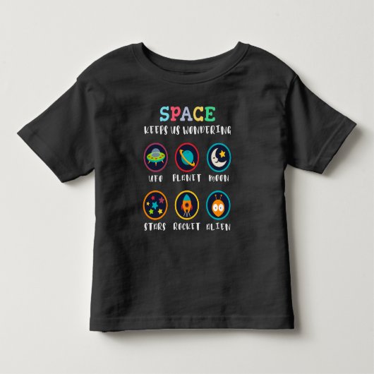 De ruimte laat ons wonderen kinder shirts (Voorkant)