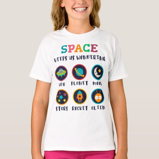De ruimte laat ons wonderen t-shirt (Voorkant)