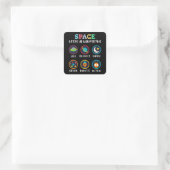 De ruimte laat ons wonderen vierkante sticker (Tas)