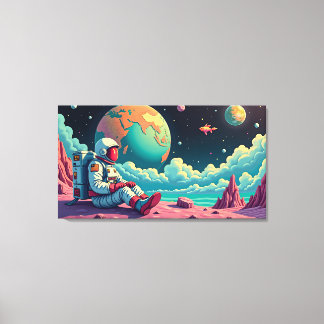 De ruimte tussen gedachten canvas afdruk