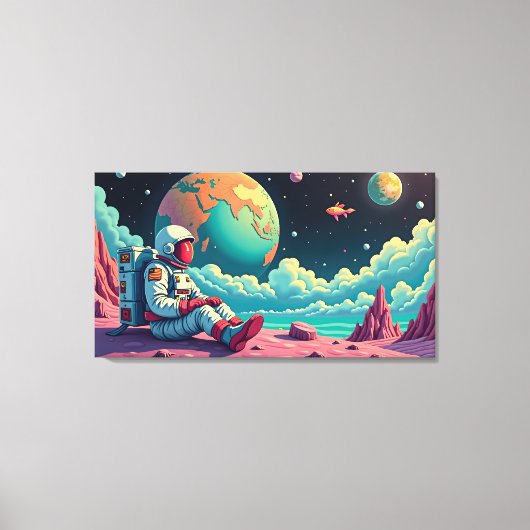 De ruimte tussen gedachten canvas afdruk (Voorkant)