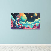 De ruimte tussen gedachten canvas afdruk (Insitu (Houten vloer))