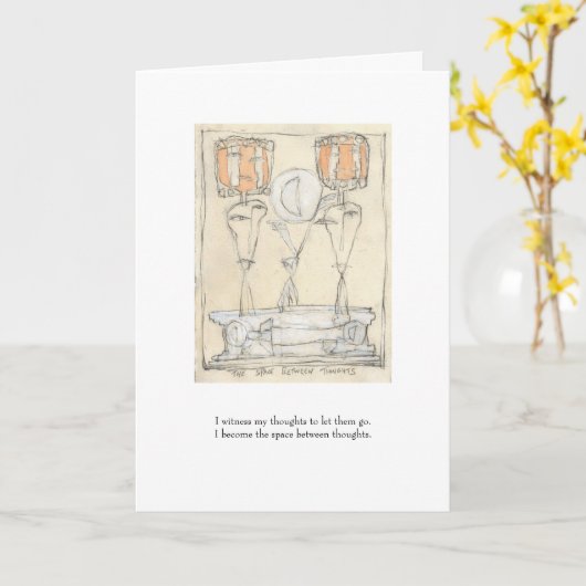 De ruimte tussen gedachten. kaart (Gele Bloem)