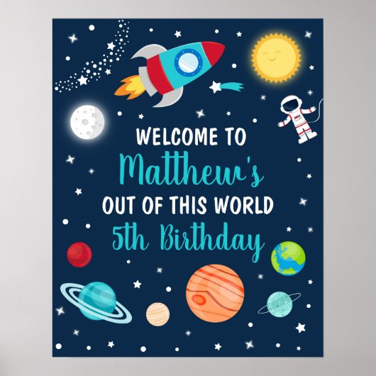 De ruimte uit deze wereld is welkom poster (Voorkant)