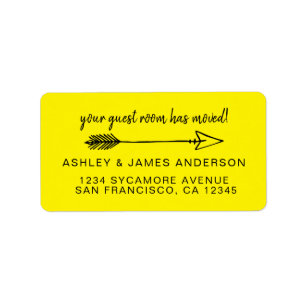 De ruimte van de gast heeft Bright Geel Nieuw Adre Etiket