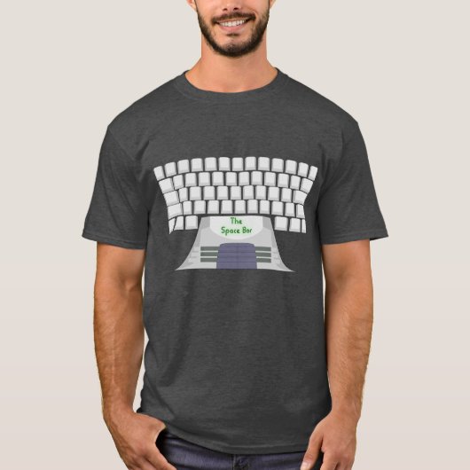 De ruimtebalk van het toetsenbord - De beste balk T-shirt (Voorkant)