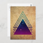 De ruimtedriehoeken van de kool op de Achtergrond  Briefkaart (Voorkant / Achterkant)