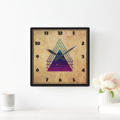 De ruimtedriehoeken van de kool op de Achtergrond  Vierkante Klok (Huis)