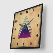 De ruimtedriehoeken van de kool op de Achtergrond  Vierkante Klok (Hoek)