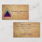 De ruimtedriehoeken van de kool op de Achtergrond  Visitekaartje (Voorkant / Achterkant)