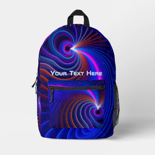 De ruimtekromming bedrukte rugzak (Voorkant)