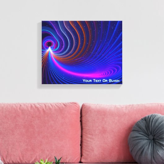 De ruimtekromming canvas afdruk (Insitu (Woonkamer))