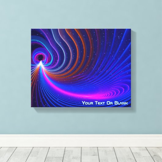 De ruimtekromming canvas afdruk (Insitu (Houten vloer))