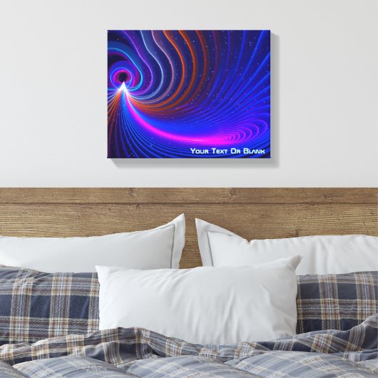 De ruimtekromming canvas afdruk (Insitu (Slaapkamer))