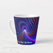 De ruimtekromming latte mok (Linkerhoek)