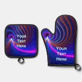 De ruimtekromming ovenwant & pannenlap set (Voorkant)