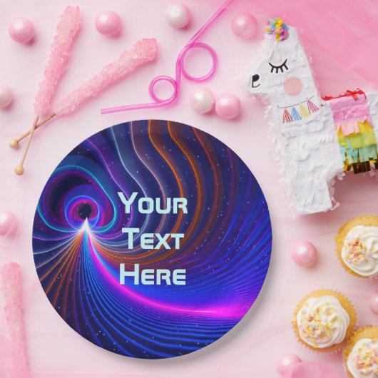 De ruimtekromming papieren bordje (Feest)