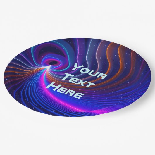 De ruimtekromming papieren bordje (Gekanteld)