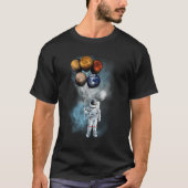 De ruimteman's trip Astronaut Space Planets Long S T-shirt (Voorkant)