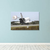 De ruimtependelAtlantis ontruimt zijn belemmerings Canvas Afdruk (Insitu (Houten vloer))