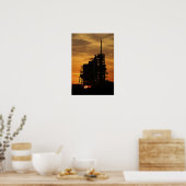 De ruimtependelAtlantis op het lanceerpad Poster (Keuken)