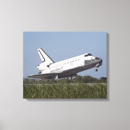De ruimtependelAtlantis raken aan baan 3 Canvas Afdruk (Voorkant)