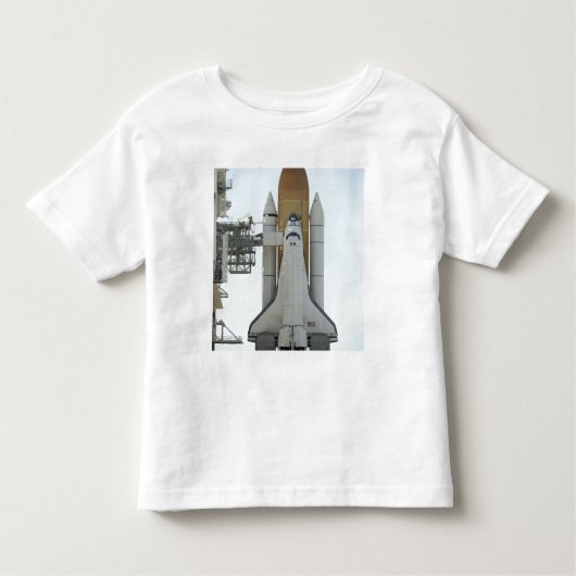 De ruimtependelAtlantis zit op het lanceringspad Kinder Shirts (Voorkant)