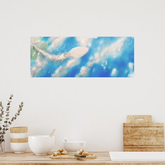 De ruimteraketlancering van de Lift van de lanceri Poster (Keuken)