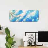 De ruimteraketlancering van de Lift van de lanceri Poster (Thuiskantoor)