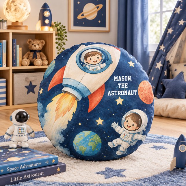 De Ruimtereiziger Rond Kussen (Creator heeft geüpload)