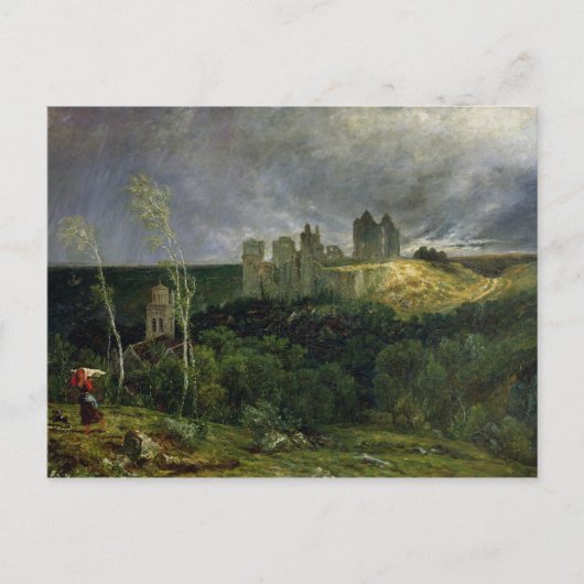 De ruïnes van Chateau DE Pierrefonds, 1861 Briefkaart (Voorkant)