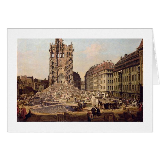 De ruïnes van de oude Kreuzkirche, Dresden (Voorkant Horizontaal)