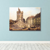 De ruïnes van de oude Kreuzkirche, Dresden Canvas Afdruk (Insitu (Houten vloer))