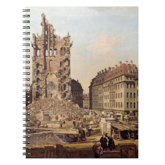 De ruïnes van de oude Kreuzkirche, Dresden Notitieboek (Voorkant)