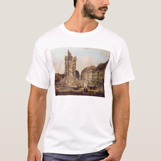 De ruïnes van de oude Kreuzkirche, Dresden T-shirt (Voorkant)