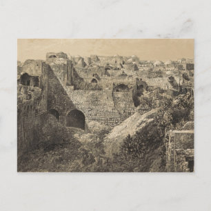 De ruïnes van de pool Bethesda in Jeruzalem Briefkaart