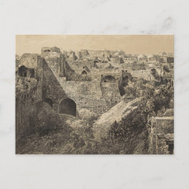 De ruïnes van de pool Bethesda in Jeruzalem Briefkaart