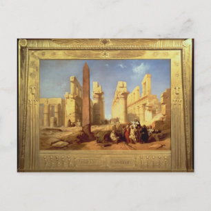 De ruïnes van het Paleis van Karnak in Thebes Briefkaart