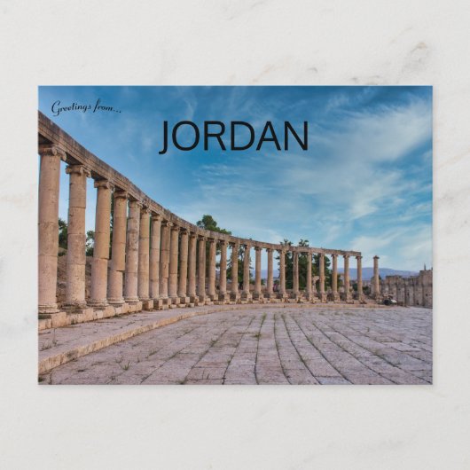 De ruïnes van Jerash Jordan Briefkaart (Voorkant)