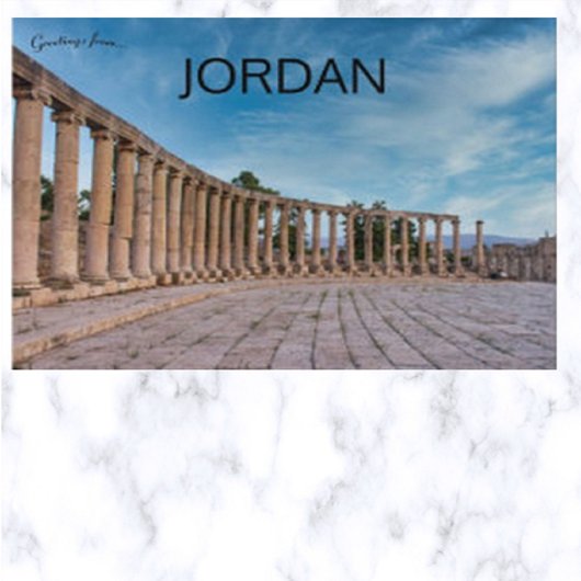 De ruïnes van Jerash Jordan Briefkaart